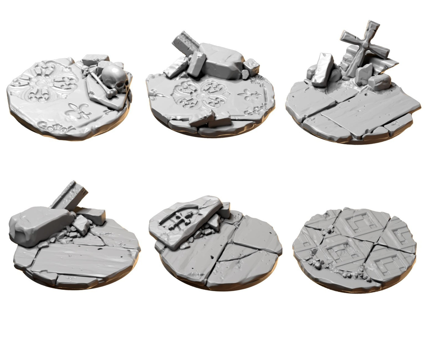 6x 25mm Topper Baseaufsatz Eternal Pilgrims