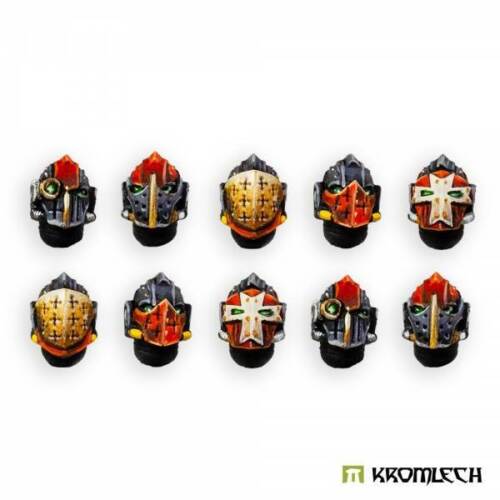 10x Imperial Crusaders Helmet Heads Kromlech Bitz KRCB295
