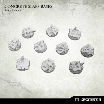 10x Concrete Slabs Round 25 mm Base Set 1 Kromlech Bitz KRRB012