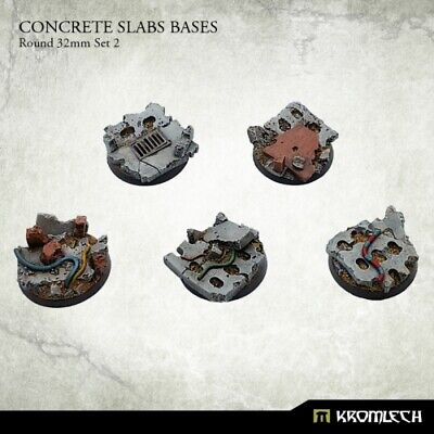 5x Concrete Slabs Round 32 mm Set 2 Base Kromlech Bitz KRRB014