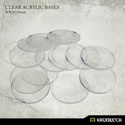 15x Clear Acrylic Bases: Round 60mm Kromlech KRMA062