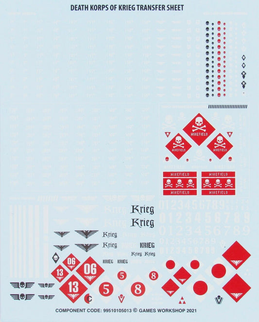 Death Korps of Krieg Transfer Sheet / Decals