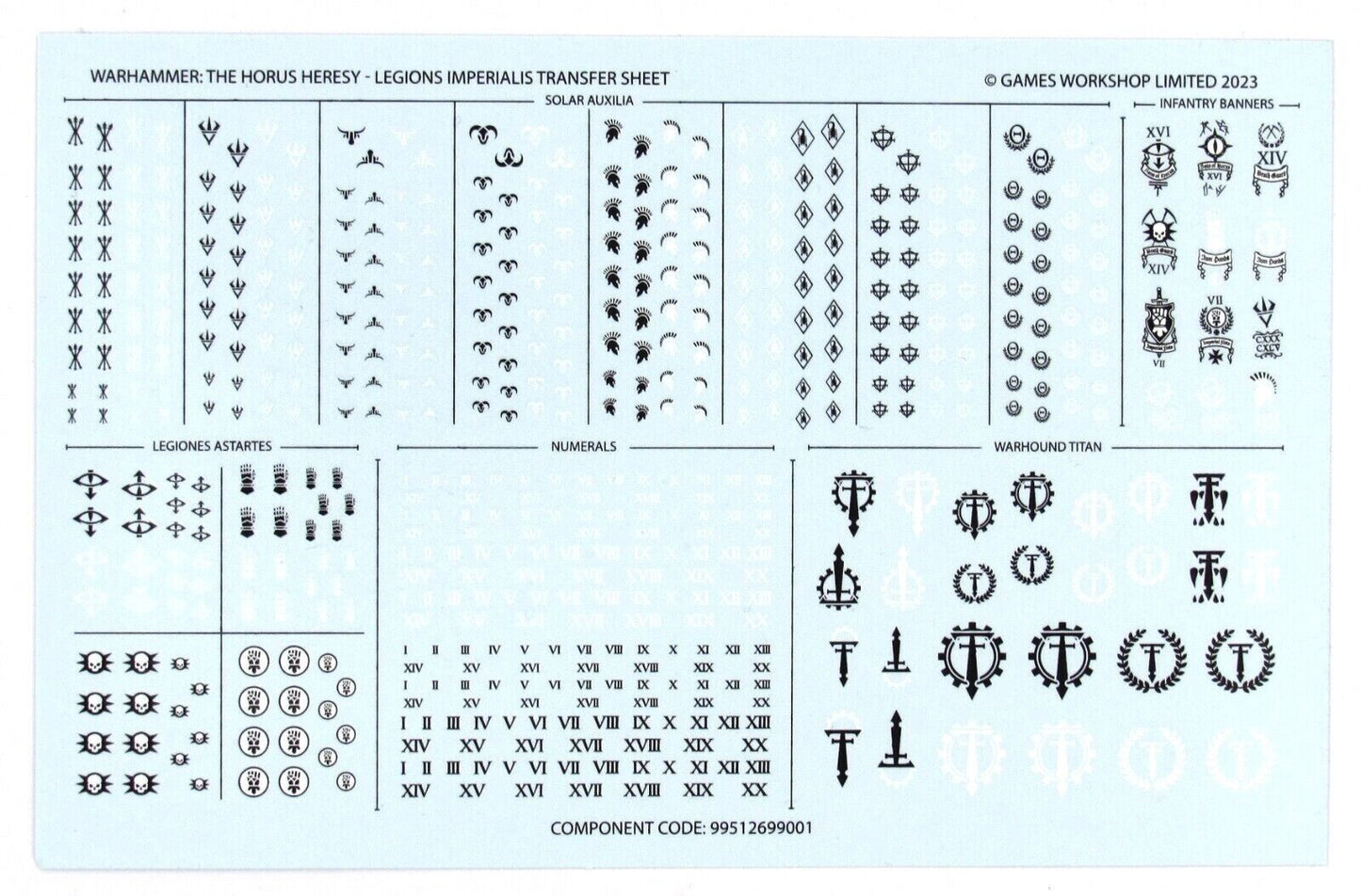 Legions Imperialis Transfer Sheets / Decals