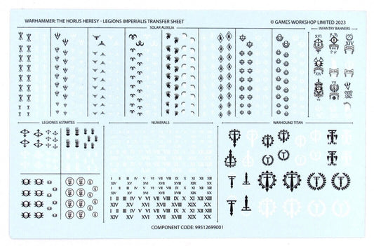 Legions Imperialis Transfer Sheets / Decals