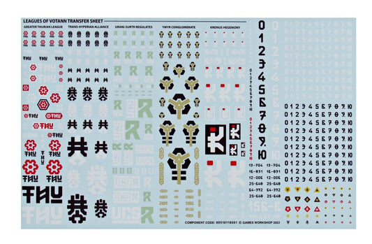 Leagues of Votann Transfer Sheet / Decals