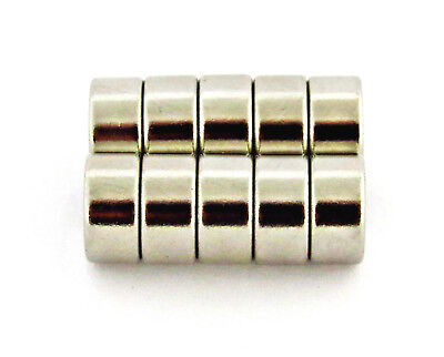 10x Neodym Magnet Rund 8x4 mm
