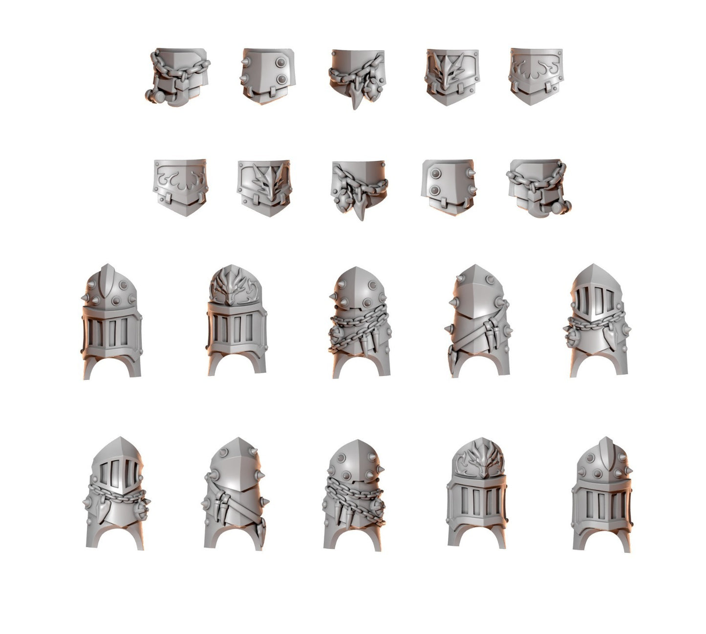 10x Beinschienen & Hüftrüstung Anvil Wardens