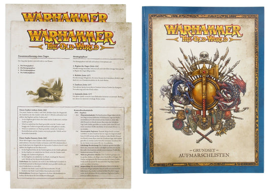 Aufmarschlisten & 2x Kurzreferenz The Old World Grundset