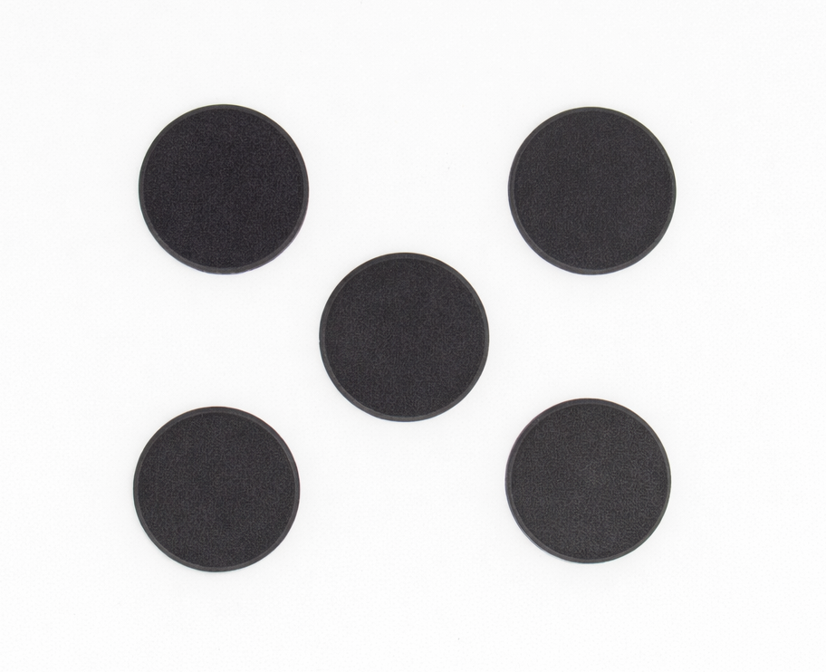 5x 25mm Rundbase TRS Model Base
