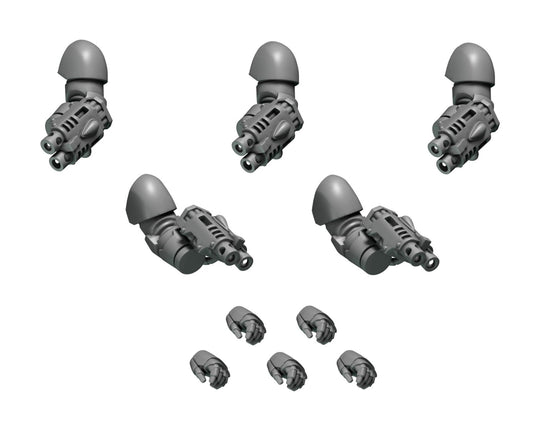 5x Armkanone Bolter Crimson Lords