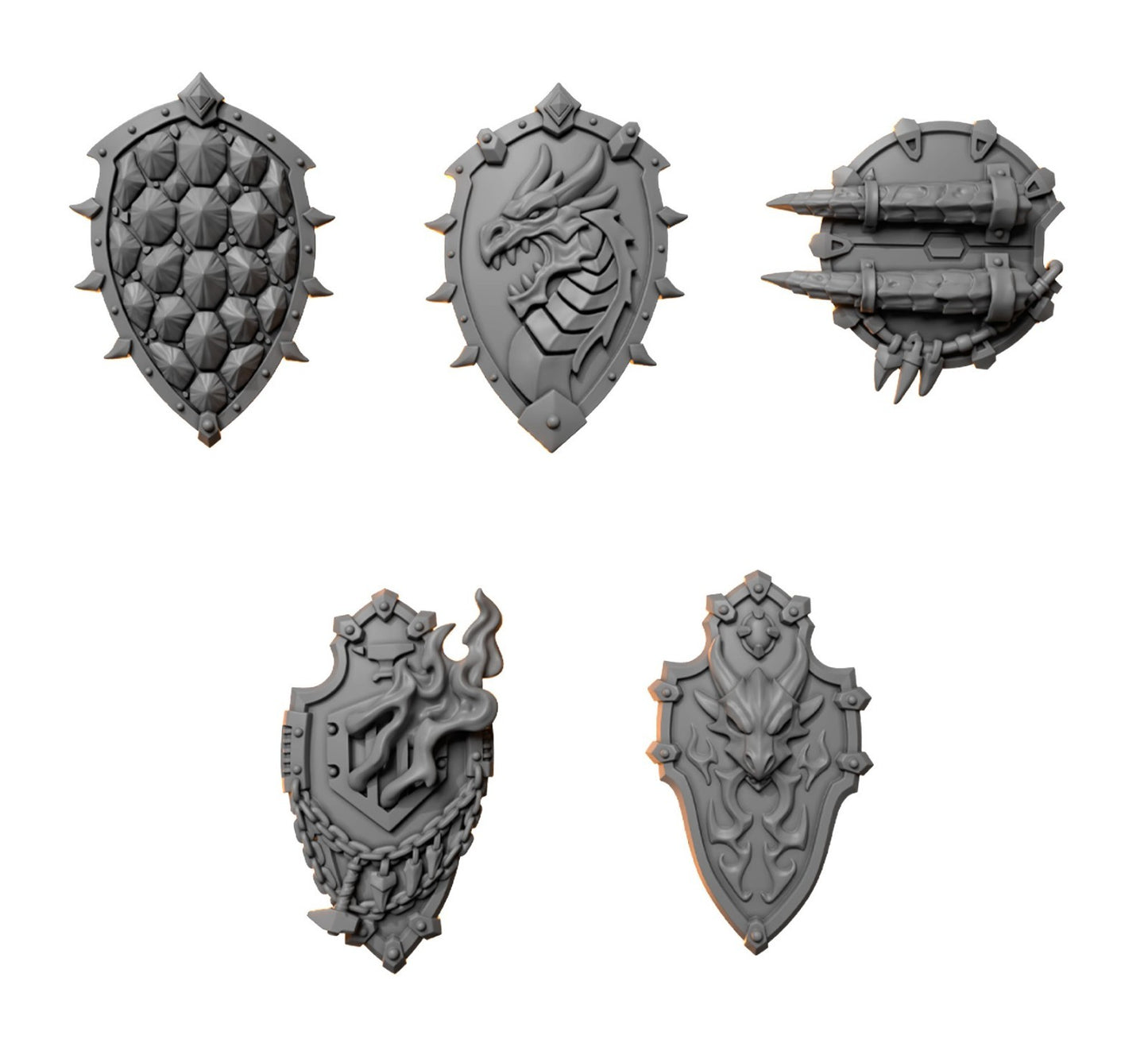 5x Schild linkshändig Anvil Wardens