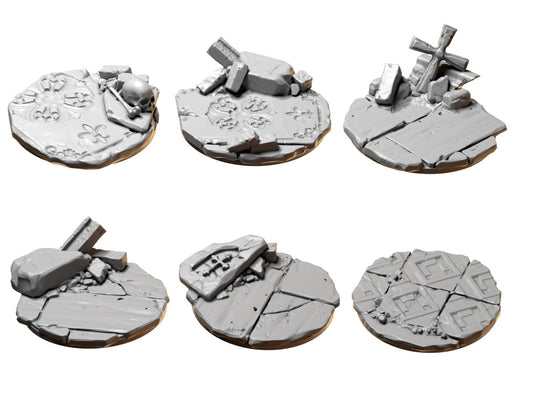 6x 25mm Topper Baseaufsatz Eternal Pilgrims