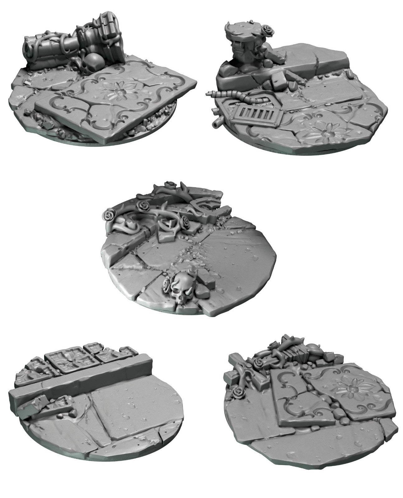 5x 40mm Base Topper Crimson Lords