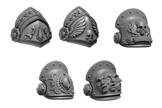 5x Schulterpanzer für Massive Rüstungen Crimson Lords