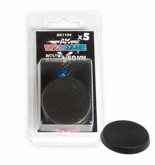 5x Round Base 50mm AK Interactive