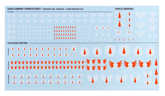 Blood Angels Transfer Sheet
