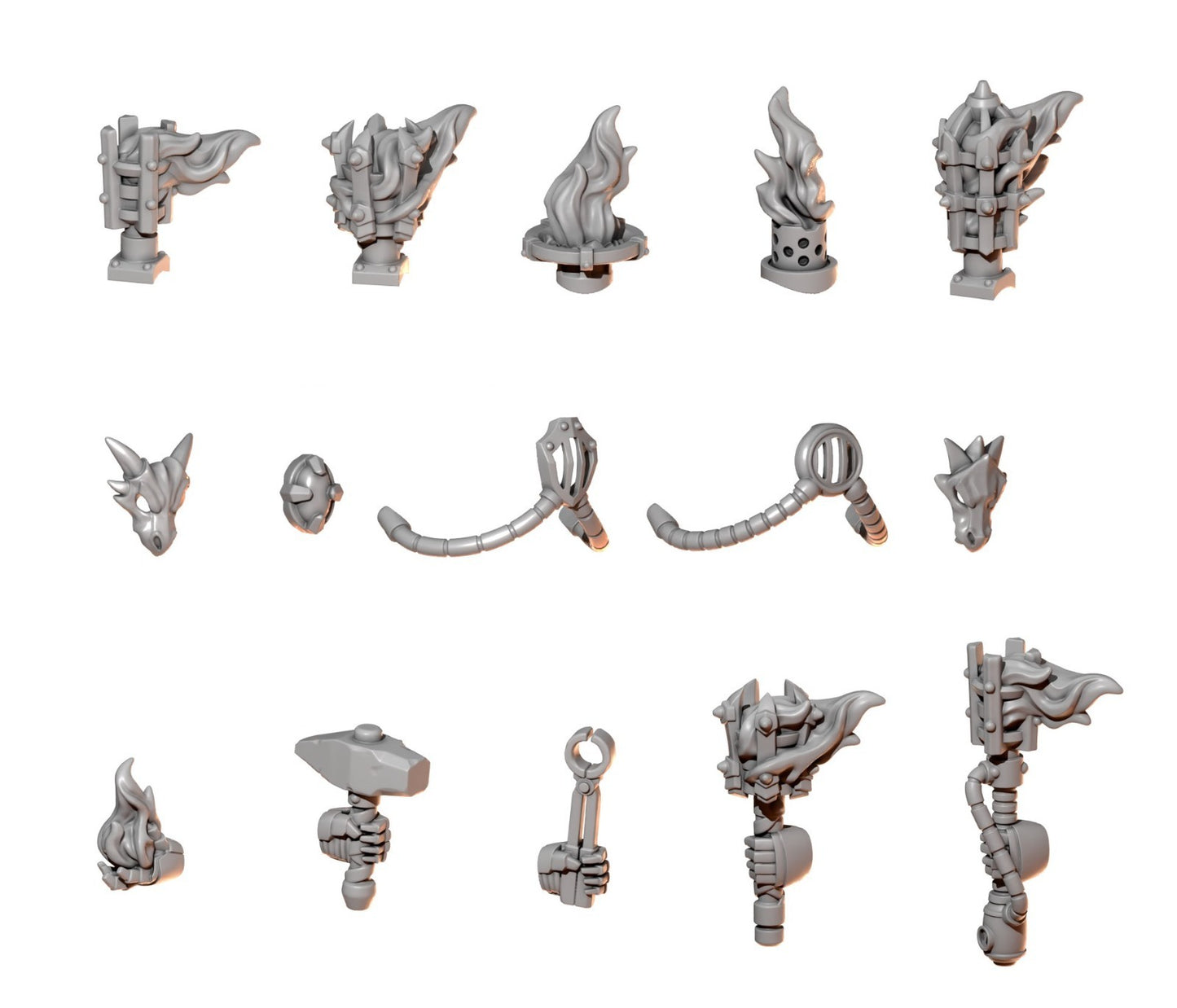15x Accessoires für massive Rüstungen Anvil Wardens