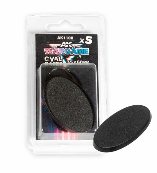 5x Oval Base 35x60mm AK Interactive